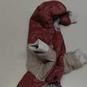 Miaododo Winter Small Medium Dog Coat,Hooded Four-Legged Dog Jacket Cotton-Padded for Puppy Cat Doggie Pets Dog Clothes Apparel Clothing (Red, Small)