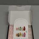 10pcs Handmade y2K Press on Nails Sweet Cool Crocodile pattern Almond Fake Nail Tips Wearable Ins Blush Spice Girls False Nails, L