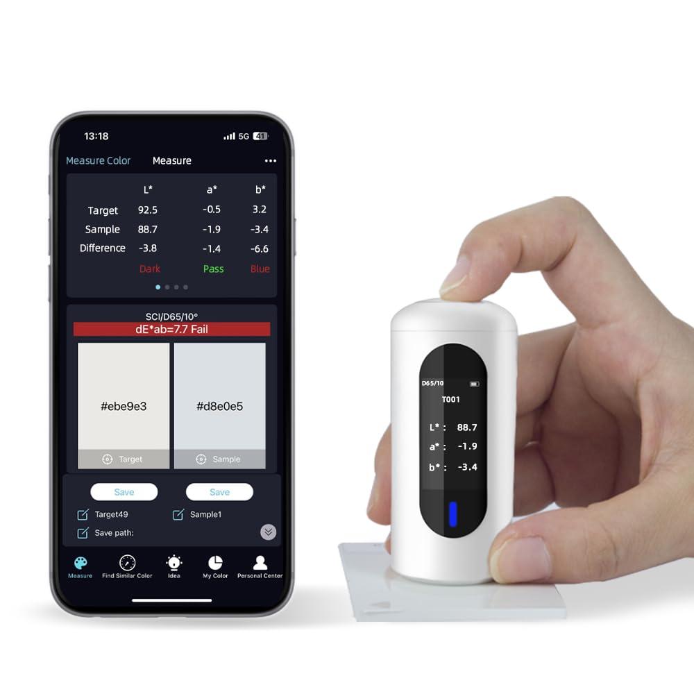 Mini Colorimeter, for Color Capturing, Matching, Comparing, Saving, Measure Paint and Digital Color Values Instantly,Color Analyzer with Diameter of 4mm