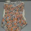 SUUKSESS Womens Tummy Control One Piece Swimsuit Sexy Crisscross Back Bathing Suit (XX-Large, Orange Ditsy Print)