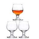 3.5oz Shot Glass Set of 3 - Clear, Cute Glasses Perfect for Tasting Brandy - Glass Snifters,3pcs