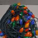 C9 LED Christmas Lights Outdoor, 150 FT 150Colored Bulbs Vintage C9 Connectable String Lights for Christmas Tree Roofline Patio Garden Backyard Holiday Party Indoor Outdoor Decoration, Green Wire