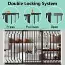 ALLAIBB Black 40.55" Extra Tall Wide 29.92-46.06" Baby Gate Pressure Mounted Walk Through Child Kids Safety Toddler Tension Pet Dog Gates with Extension for Doorways Kitchen