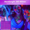 42W Black Light Bar with 5.25ft Cord and Switch, Light Up 23x23ft, 40 LEDs Blacklights for Glow Party, Halloween Decor, Body Paint, Bedroom, Classroom 1 Pack