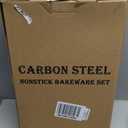 Baking Pans Set, Nonstick Bakeware Sets, Oven Pans for Cooking, AIVIKI 6 Pieces Baking Sheets Set Including Cookie Sheet, Deep Roaster Pan, Square Pan, Loaf Pan, Muffin Pan, Carbon Steel Baking Set (Dark Gray)