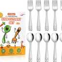 VITEVER 10-Piece Toddler Utensils, Kids Stainless Steel Silverware Set, Children Safe Forks and Spoons - Mirror Polished, Dishwasher Safe