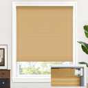 LazBlinds Cordless Cellular Shades, No Tools No Drill Light Filtering Honeycomb Shades Pleated Blinds for Windows, 30 1/2'' W x 64'' H, Yellowish-Brown