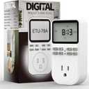 Plug in Digital Oulet Timer Switch 7 Day / 24 Hour Weekly Daily Programmable with Random Security Mode for Home Appliances and Indoor(125V,15A,1875W) 1 Pack