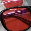 livho Gaming Glasses Blue Green Light Blocking for Computer Sleeping, Dual Coatings Red Lenses, for Women & Men (*B1 Light Black+clear)