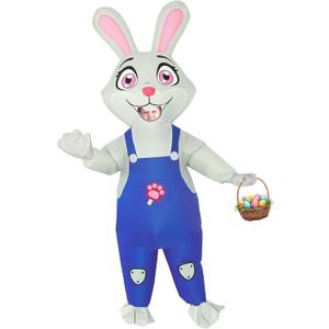 Easter Bunny Costume Kids Inflatable Bunny Costume for Kids Rabbit Costume Boys Girls Blow Up Costume for Kid Cosplay Party