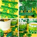 180Pcs St. Patrick's Day Accessories Party Favor Set, Tattoo Stickers, Necklaces, Bracelets, Shamrock Glasses, Headbands, Mustaches, Coins and Kiss Me I'm Irish Sash for Irish Party Supplies