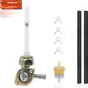 Mototcycle Fuel cock Thin Teeth Fuel Petcock Switch Compatible with Honda CB125S CB400F Coleman CT100U CC100X 98cc Mini bike with 50cc 70cc 90cc 110cc 125cc 150cc ATV Dirt Bike, Trail Bike, Go-Karts