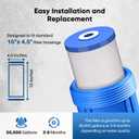 PUREPLUS 5 Micron 10" x 4.5" Whole House Sediment and Carbon Water Filter Replacement Cartridge for GE FXHTC, GXWH40L, GXWH35F, GNWH38S, Culligan RFC-BBSA, WRC25HD, PP10BB-CC, Pentek RFC-BB, 2Pack
