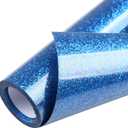 TORC Royal Blue Glitter HTV Heat Transfer Vinyl Roll 12 inch x 5 ft Iron on Vinyl for T Shirts Crafts