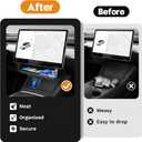 Canvcle Hidden Under Screen Storage Box for 2016-2026 Tesla Model Y/Model 3 Accessories,OneClick Open & Silent Damping Slides Center Console Organizer (Fit New Model Y Juniper/Model 3 Highland)