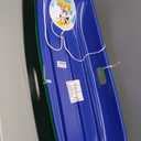 Toboggan Snow Sled for Adult and Kids-Durable Cold Resistant Flexible Design,Fits 1-2 Riders with Pull Rope & Handles for Winter Outdoor Sports-35 Inch (Green-Blue)