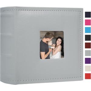 2 x Small Photo Album 4x6 100 Pockets with Writing Space Leather Cover Picture Book Holds 4x6 Photos for Wedding, Baby, Family, Graduation