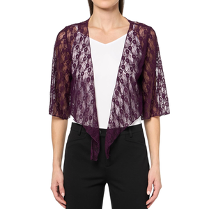 Vixen womens Tie Front Lace Shrug Cardigan 2X