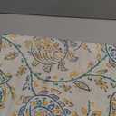 DriftAway Jacob Linen Blend Blackout Valance for Kitchen 18 Inch Length Scroll Floral Paisley Printed Lined Rod Pocket Room Darkening Linen Curtain Valance for Living Room 52x18 Inch Orange Sage