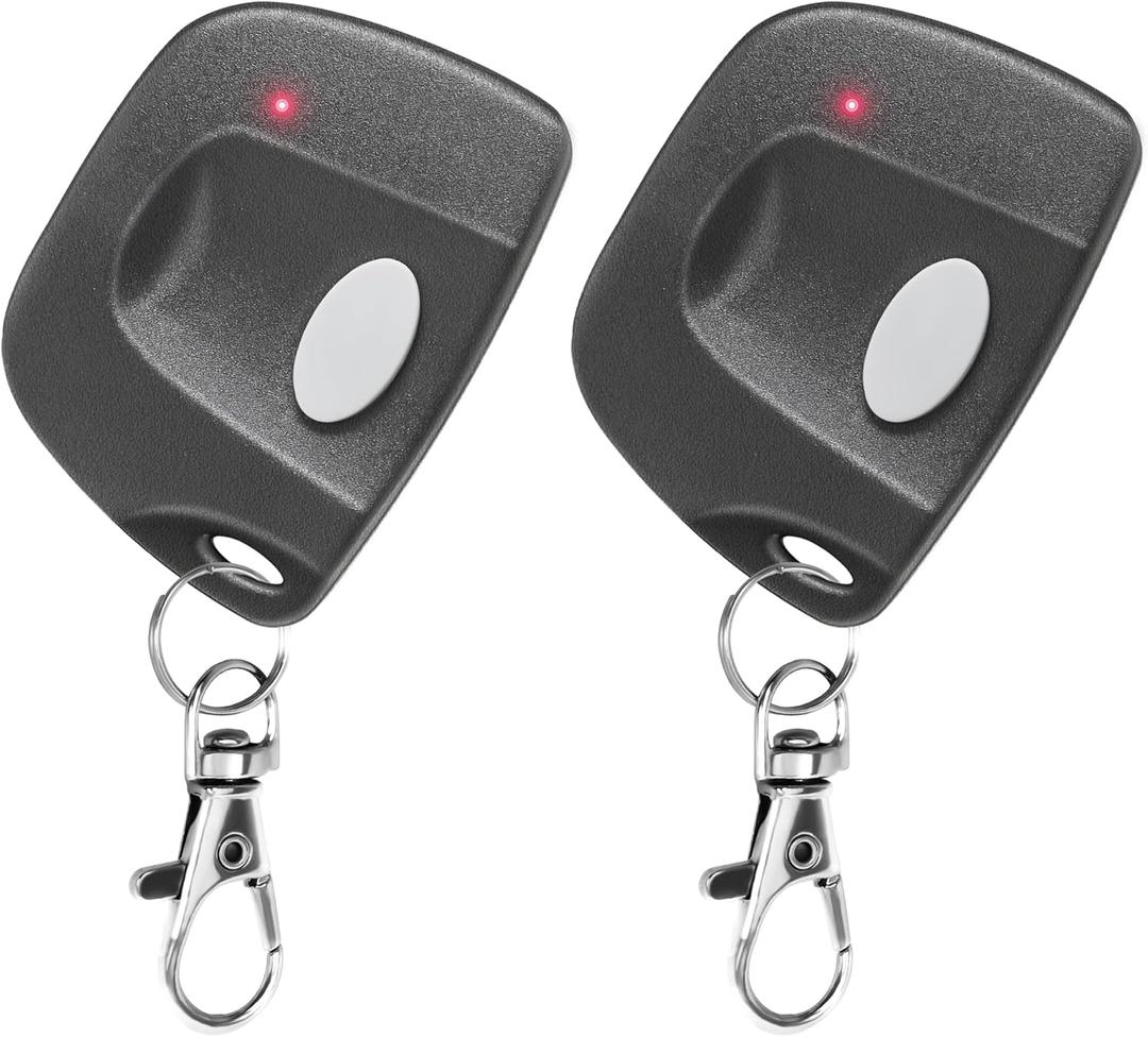 CreaCity 2 for 300 MHz Multicode Linear Garage Door Gate Opener Remote Control with 10 DIP Switch Keychain,Replacement for 3089,3060,3070,308911,MCS308911,MCS306010,MCS307010 Gate Clicker