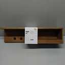 Multi-Functional Storage Shelf With French Clear Wall Mount 23.76"x 6"x 6", Brown