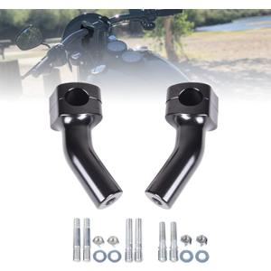 Goldfire 4" Harley Pullback Handlebar Risers Clamp for 1" Handlebar, Universal Fit for Shadow 750 Vulcan 900 Road Star XV1700 Harley Dyna Sportster Softail, 4 Inches Motorcycle Riser Kit (Black)