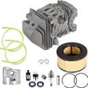 marddpair 44mm Cylinder Piston Air Filter Bulb Replacement for Stihl MS251 MS 251 Chainsaw Kit