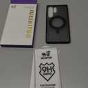 JUESHITUO Official Titanium for Samsung Galaxy S24 Case with Camera Lens Protector [Compatible with Magsafe] [Metallic Glossy Soft Bumper] Diamond Clear Stylish Case for Galaxy S24-Black Titanium