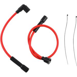 8mm RED Spark Plug Wires(2104-0143) Compatible With Harley Davidson 1986-2003 Sportster 883 1200 / FLT 1980-1998 / XL 1986-2006