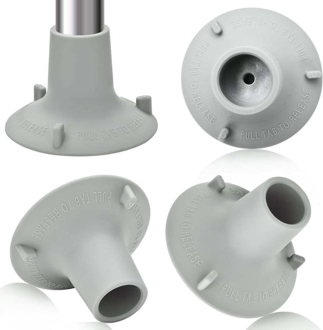 Shower Chair Replacement Feet 4 Pack 1-1/8" I.D Firm and Non-Slip Waterproof Adults Bath Seats Large Rubber Suction Cup Feet Transfer Benches Rubber Feet