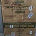 Jeep Sport All-Terrain Stroller Wagon by Delta Children - Includes Canopy, Parent Organizer, Adjustable Handlebar, Snack Tray & Cup Holders, Grey/Olive Green