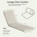 COZYVIDA Outdoor Chaise Lounge Cushions,72"x21"x3.1" Water-Resistant, Fade-Resistant,UV-Resistant 1000+ Hrs, Patio Lounge Chair Cushion with Removable Cover and YKK Zippers,Adjustable Straps