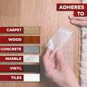 XFasten Double Sided Carpet Tape for Area Rugs On Carpet 2 Inch x 35 Yards No Residue Clear Adhesive Rug Tape Hardwood Floor No Damage Carpet Tape Double Sided Tape for Carpet Rug Tape Gripper