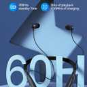 Neckband Bluetooth Headphones, 60H Playtime, IPX5 Sweatproof, Noise Cancelling Mic, Magnetic Earbuds  Wireless Bluetooth 5.x Headset for Running, Gym, Work & Travel