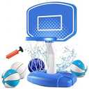 AOKESI Pool Basketball Hoop, Poolside Swimming Pool Basketball Game, Pool Accessories for Inground Pools, Indoor Outdoor Toy Hoop with Adjustable Height, Summer Water Games for Kids