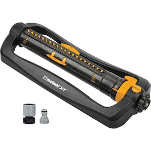 Melnor 65167AMZ XT Turbo Oscillating Sprinkler, 4,500 sq. ft., Quick Connect Bundle, 3Way Adjustable, Black, Yellow