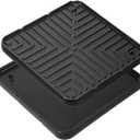 Ceramic Nonstick Reversible Griddle for Coleman Cascade & Triton, 8.5" x 8.5" Square Flat & Ribbed Camping Griddle (1 Pack) | Built-In Storage Fit, No-Wobble Stable Design, For 2-Burner Camp Stoves