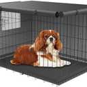Dog Crate Cover-Double Door,Dog Kennel Cover,Crate Covers for Dog Cages-24 30 36 42 48 inches- Heavy Duty Polyester Pet Kennel Cover Universal Fit for Wire Dog Crate (30.0" L x 19.0" W x 21.0" H)