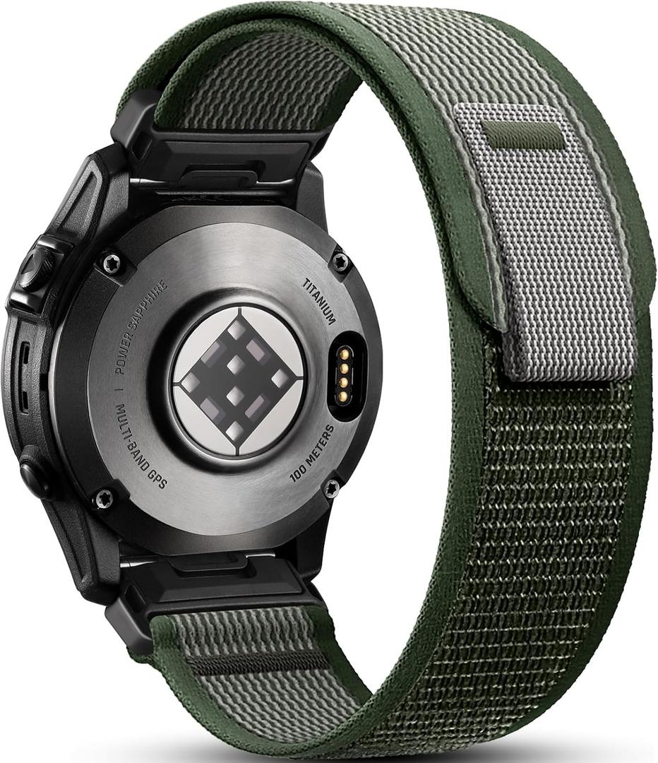 Compatible with Garmin Fenix 5 Watch Band, 22mm Quickfit Nylon Replacement Sport Watch Bands Compatible with Tactix 8 AMOLED 47mm/Fenix 8 AMOLED 47mm/Fenix E/7 Pro/7/6/6 Pro/Forerunner 945/965