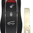 1x New Replacement Proxy Key Fob Remote Shell / CASE Compatible with & Fit for Porsche Vehicles - MPN KR55WK50138-04 (NO Electronics or Chip Inside)