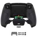 eXtremeRate Black Rubberized Grip Programable Rise 2.0 Remap Kit for PS5 Controller BDM-010 BDM-020 Models, Custom Upgrade Board & Redesigned Back Shell & Back Buttons Set for PS5 Controller