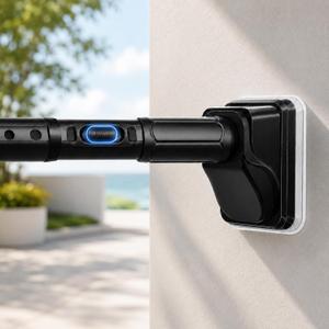 JILRON Extra Long Tension Rod 41-200in(3.41-16.6ft),No Drill Heavy Duty Curtain Rod,for Bedroom,Room Divider,Outdoor Patio,One-Click Stretch Design, Upgraded Anti-Slip Pads
