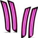 LED Side Marker Lights Front Rear Bumper Parking Signal Lamps for 2016-2023 Chevy Camaro 6th Gen Smoked Len, Pink Purple