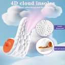 Steppers Insoles for Men, 2 Pair 4D Cloud Insoles Comfort Memory Foam Insoles, Footst Shoe Inserts Men and Woman, Shock Absorbing Shoe Inserts Trim to Fit All Shoe Types (M)