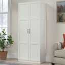 Sauder Select Storage Cabinet/ Pantry cabinets, White finish, L: 29.69" x W: 16.34" x H: 70.10"