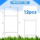 Therwen 12 Pcs H Stakes for Yard Signs 30'' x 10'' Metal Heavy Duty H Frame Wire Stakes Weatherproof Metal Holder for 250 Anniversary USA 4mm 5mm Corrugated Signs Board Guidepost Yard Decor