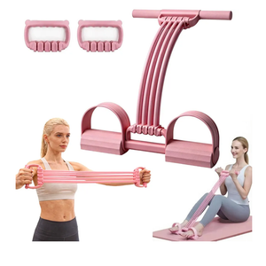 3 in 1 Adjustable Pedal Resistance Band, 8-Tube Multifunction Tension Rope, Natural Latex sit-up Trainer Resistance Band Suitable for Fat Loss and Full-Body Shaping Workout