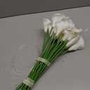 24 Pcs 9.84 ft White Calla Lily Hanging Artificial Flowers Faux Calla Lily | Hanging Flowers Fake Floral Garland, Pre-assembled with Clear Fishing Line, Bride Shower, DIY Wedding Arch Decor, Tall Vases