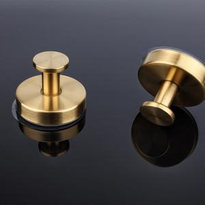 Suction Cup Hooks for Shower,Bathroom,Kitchen,GlassDoor,Mirror,TileLoofah,Towel,Coat,Bath Robe Hook Holder for Hanging up to 15 lbsWaterproof & Rustproof,Dark Bronze (2, Golden)