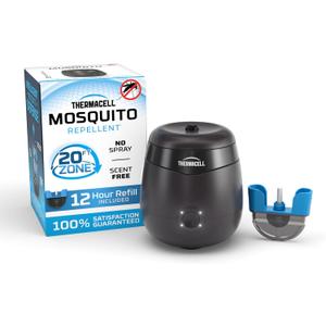 Thermacell E-Series Rechargeable Mosquito Repeller with 20 Mosquito Protection Zone; Bug Spray Alternative; Scent Free